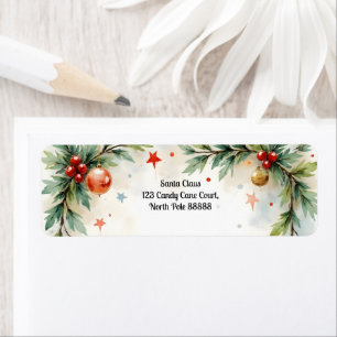 Christmas Santa's Return Address Label