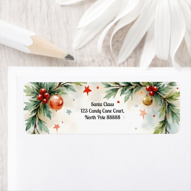 Christmas Santa's Return Address Label (Insitu)