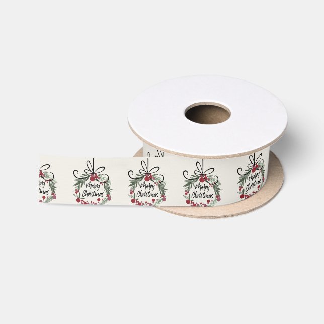 Christmas Satin Ribbon (Spool)