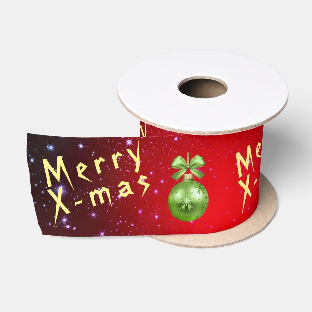 Christmas  satin ribbon (Spool)