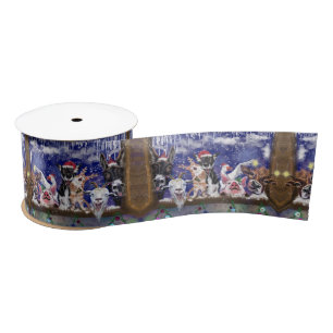 Christmas Satin Ribbon Gift Animal Celebration