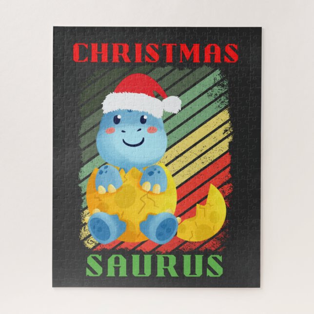 CHRISTMAS SAURS JIGSAW PUZZLE (Vertical)