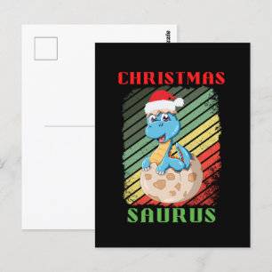 CHRISTMAS SAURS POSTCARD