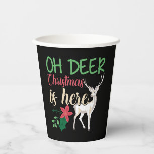 christmas saying deer christmas moose saying paper cups