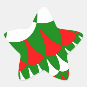 Christmas Scales Star Sticker