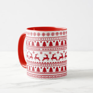 Christmas scandinavian classic pattern mug