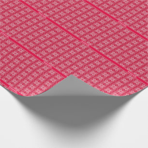 Christmas, Scandinavian, red, white, snowflakes Wrapping Paper