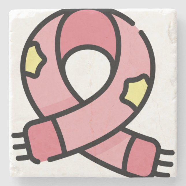 christmas scarf stone coaster (Front)