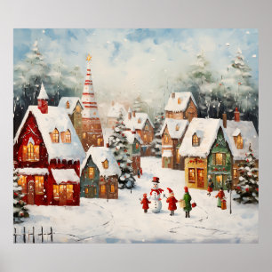 Christmas Scene Art Poster