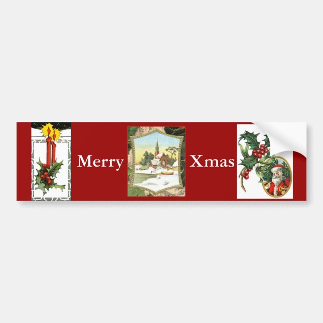 Christmas Scene Bumper Sticker (Front)