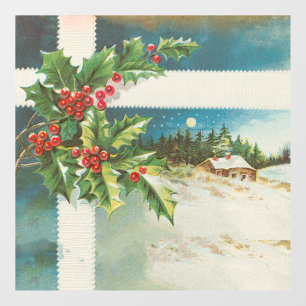 Christmas Scene Holly Snow Winter