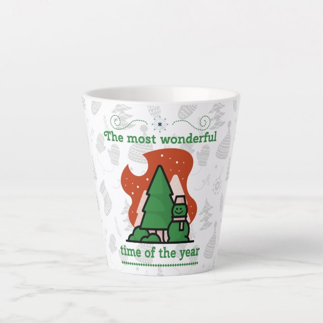 Christmas Scene Latte Mug (Front)