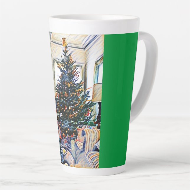 Christmas Scene Latte Mug (Right Angle)
