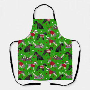 Christmas Schnauzer Apron