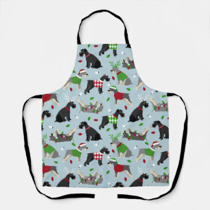 Christmas Schnauzer Apron