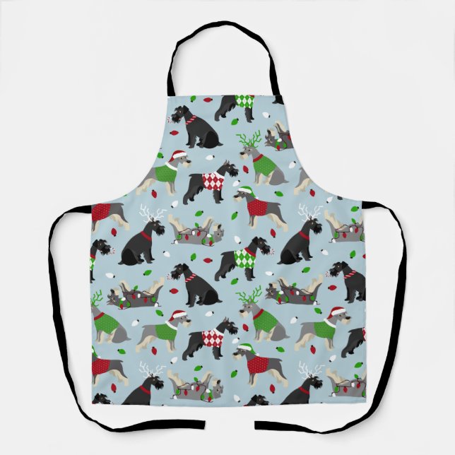 Christmas Schnauzer Apron (Front)