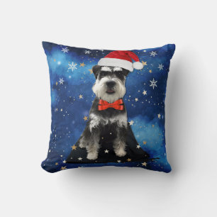 Christmas Schnauzer Cushion