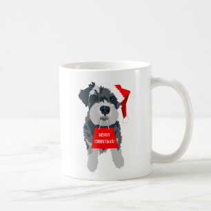 Christmas Schnauzer Dog Santa Hat Mug