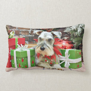 Christmas - Schnauzer - Heinz Lumbar Cushion