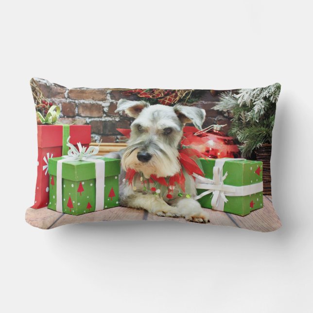 Christmas - Schnauzer - Heinz Lumbar Cushion (Front)