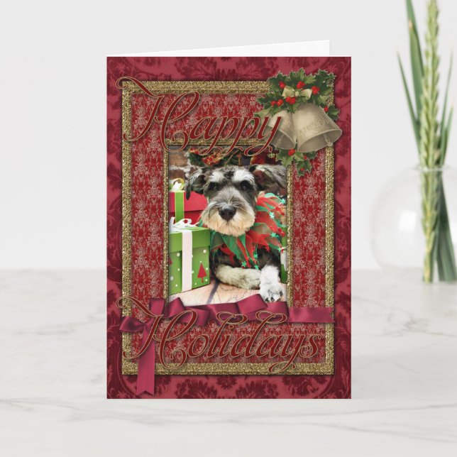 Christmas - Schnauzer - Joey Holiday Card (Front)