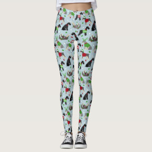 Christmas Schnauzer Leggings