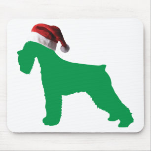 Christmas Schnauzer Mouse Pad