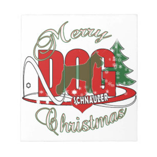 CHRISTMAS SCHNAUZER NOTEPAD