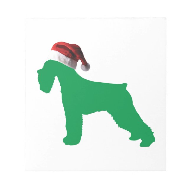 Christmas Schnauzer Notepad (Front)