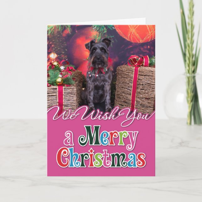 Christmas - Schnauzer - Sophie Holiday Card (Front)