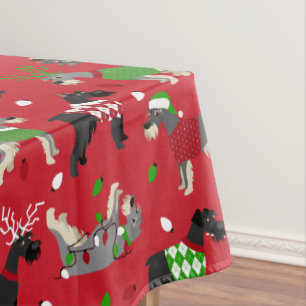 Christmas Schnauzer Tablecloth