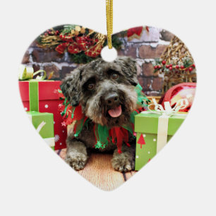 Christmas - Schnoodle - Dexter Ceramic Ornament