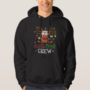 Christmas School Nurse Crew Reindeer Nurse Buffalo Hoodie
