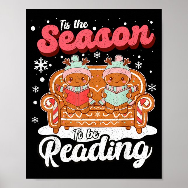 Christmas School Teacher Retro Librarian Groovy Xm Poster (Front)