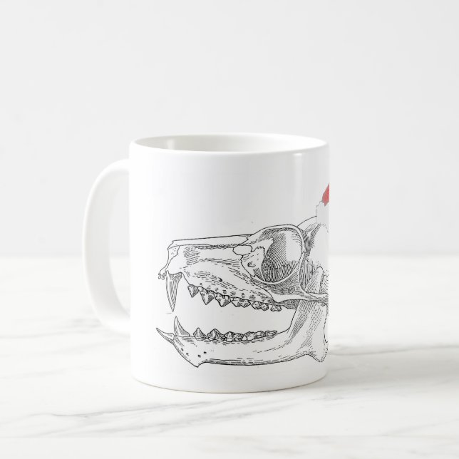 Christmas Science Mug Lemur Skull Christmas  (Front Left)