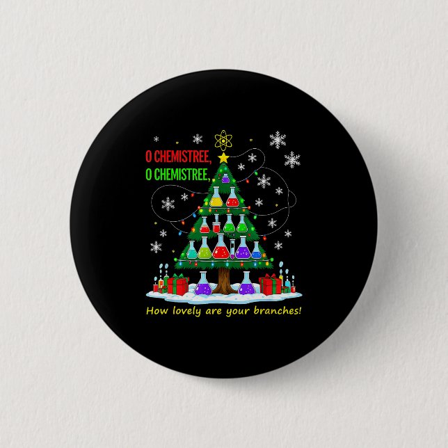 Christmas Science Teacher 67 Meme Santa Oh Chemist 6 Cm Round Badge (Front)