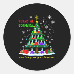 Christmas Science Teacher 67 Meme Santa Oh Chemist Classic Round Sticker