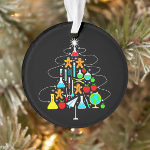 Christmas Science Teacher Tree Chemistry School Ornament
