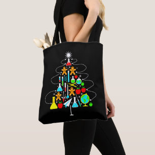 Christmas Science Teacher Tree Chemistry School Tote Bag