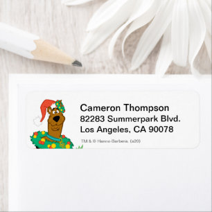 Christmas Scooby Return Address Label