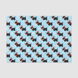 Christmas Scottie Dogs Pattern Tissue Paper