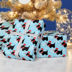 Christmas Scottie Dogs Pattern Wrapping Paper