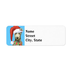 Christmas Scottish Deerhound Return Address Label