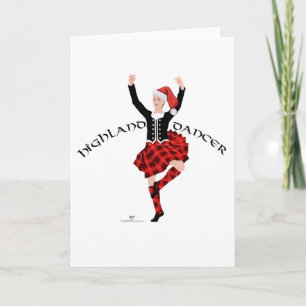 Christmas Scottish Highland Dancer Card
