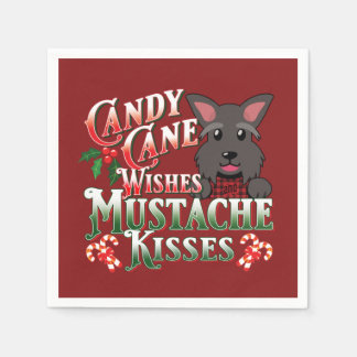 Christmas Scottish Terrier Scottie Dog Decoupage Napkin