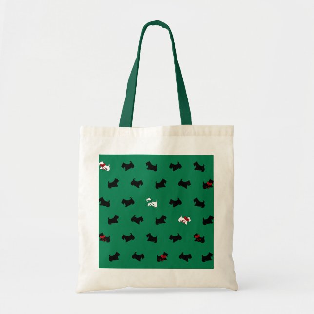 Christmas Scottish Terriers Tote Bag (Front)
