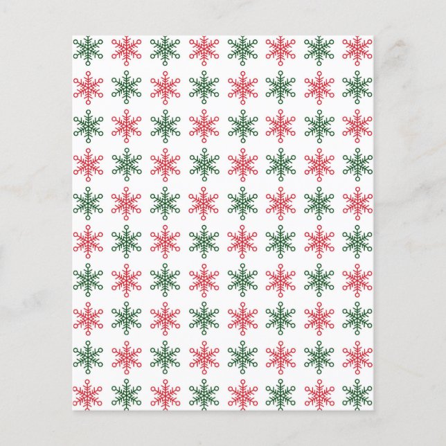 Christmas Scrapbook Paper - Snow Pattern - White (Front)