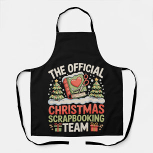 Christmas Scrapbooking Team Scrapbook Xmas Family Apron