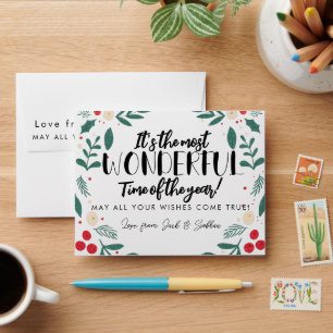 christmas scratchcard Lottery Ticket Wedding favou Envelope