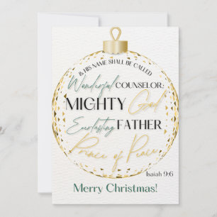 Christmas Scripture Greeting Card Isaiah 9:6